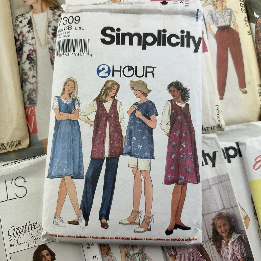 Lot of 22 VTG 90s Sewing Patterns Simplicity, McCalls, Butterick Mixed Sizes Cut